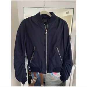 Topshop MA1 Navy Bomber Jacket Size 4